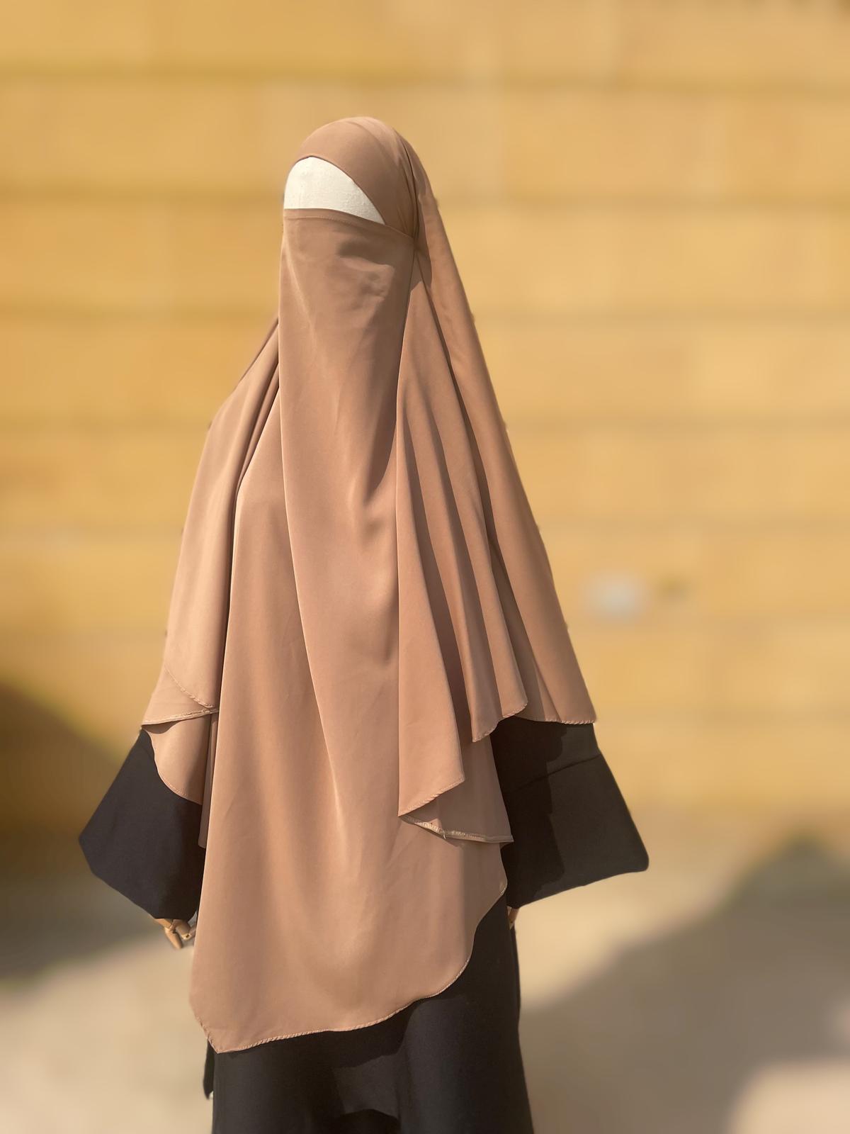 Khimar Soie de Medine Caramel