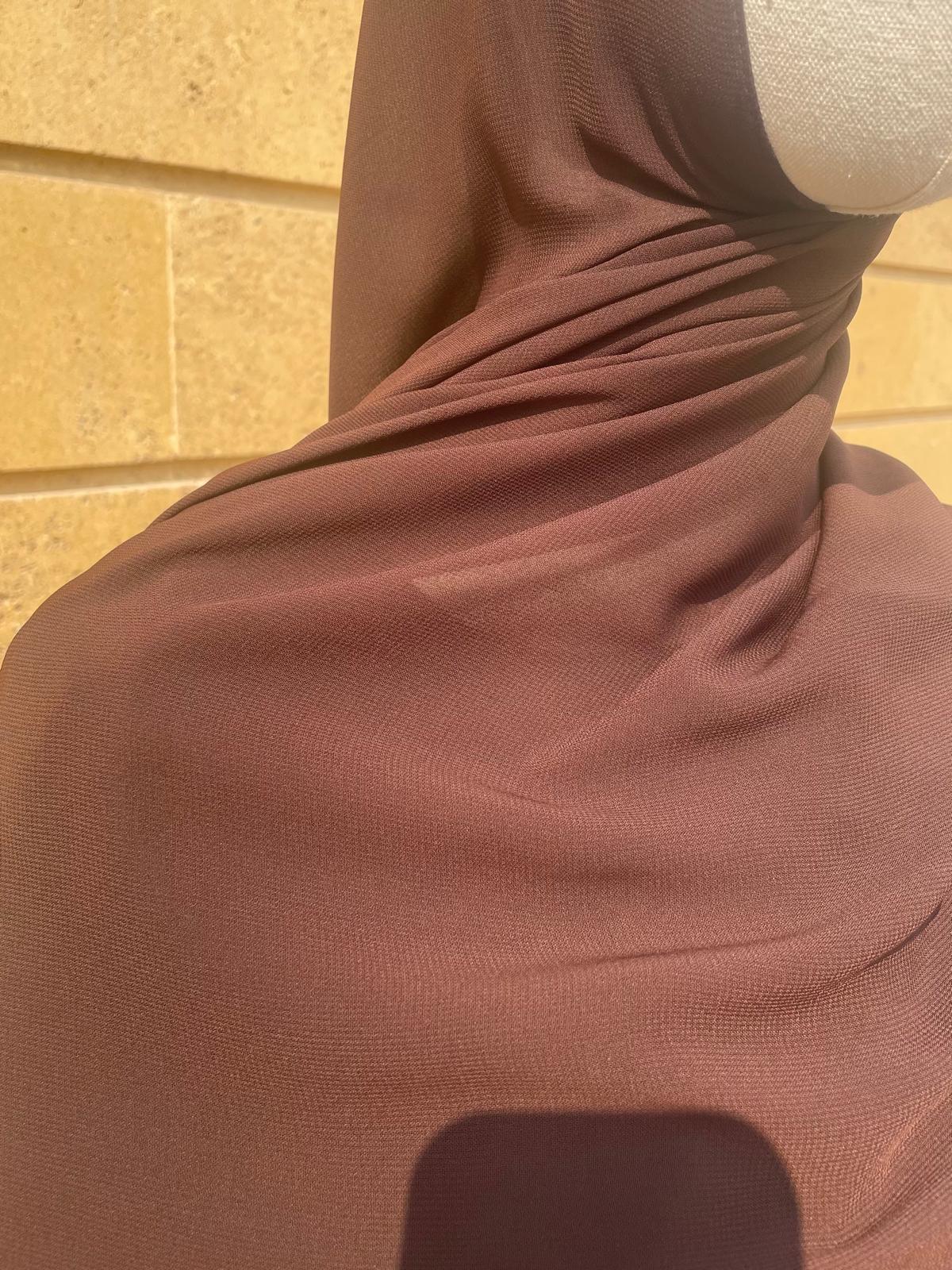 Maxi Hijab Mousseline Marron